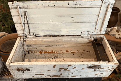 Antique White Toolbox - Veranda Cafe & Mercantile