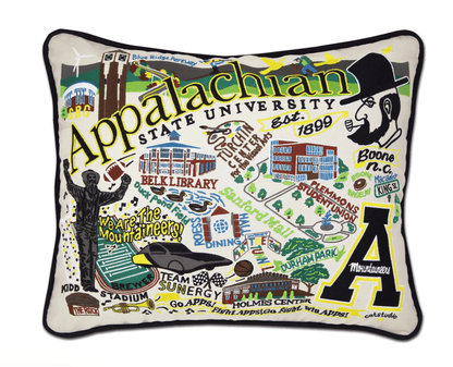 Appalachian State University Embroidered Pillow - Veranda Cafe & Mercantile