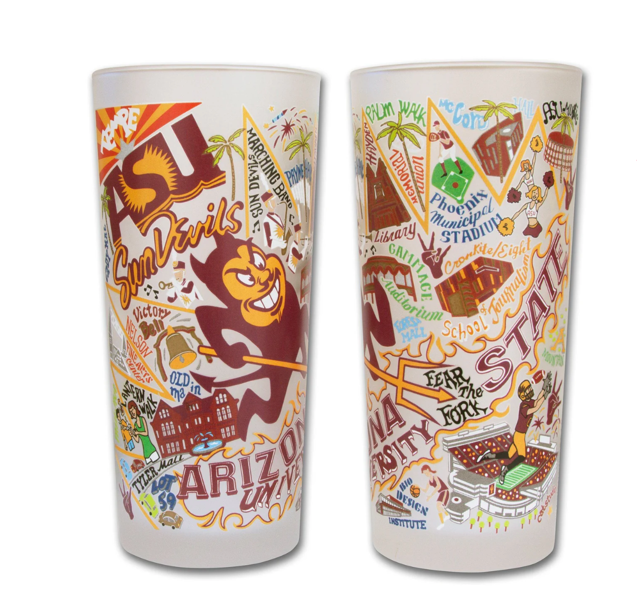 Arizona State University Drinking Glass Set - Veranda Cafe & Mercantile