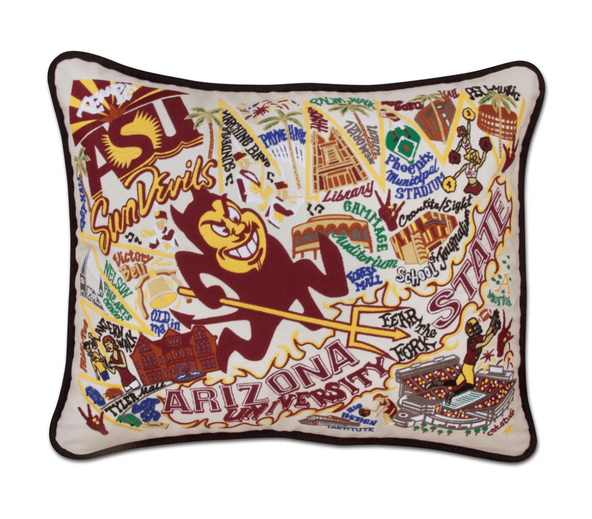 Arizona State University Embroidered Pillow - Veranda Cafe & Mercantile