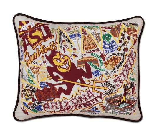 Arizona State University Embroidered Pillow - Veranda Cafe & Mercantile