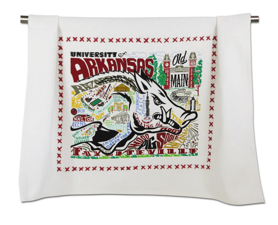 Arkansas, University of Dish Towel - Veranda Cafe & Mercantile