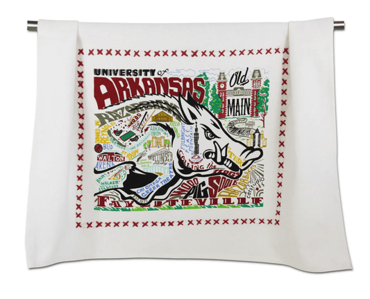 Arkansas, University of Dish Towel - Veranda Cafe & Mercantile