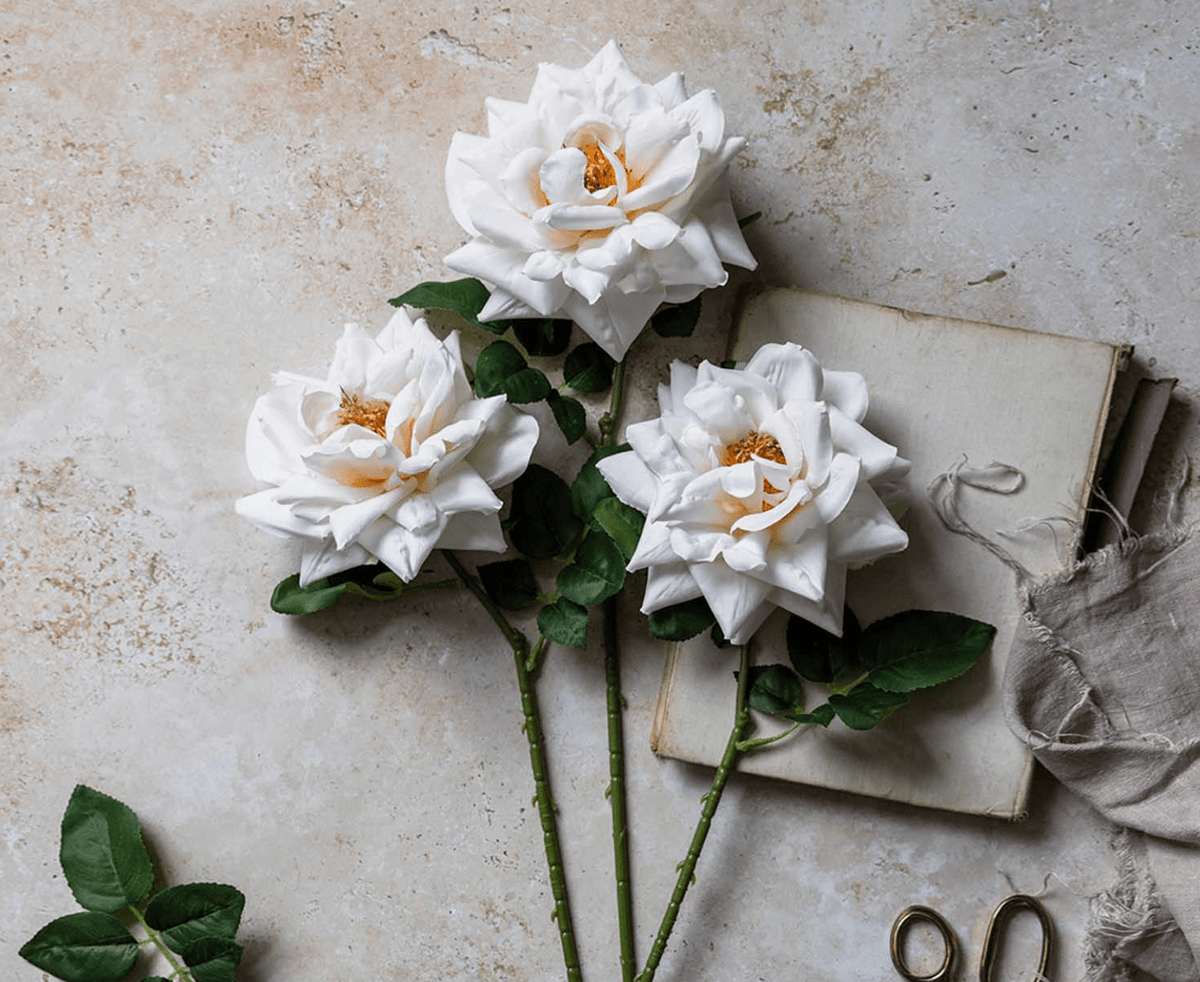 Artificial Winter Rose - Veranda Cafe & Mercantile