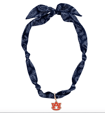 Auburn Tigers Logo Bandana Scarf Necklace - Veranda Cafe & Mercantile