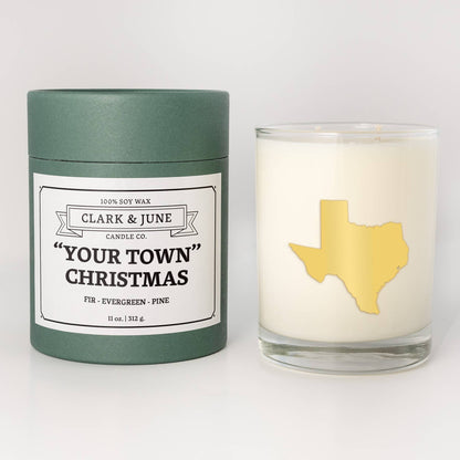 Austin Christmas Custom 11oz Soy Candle - Veranda Cafe & Mercantile