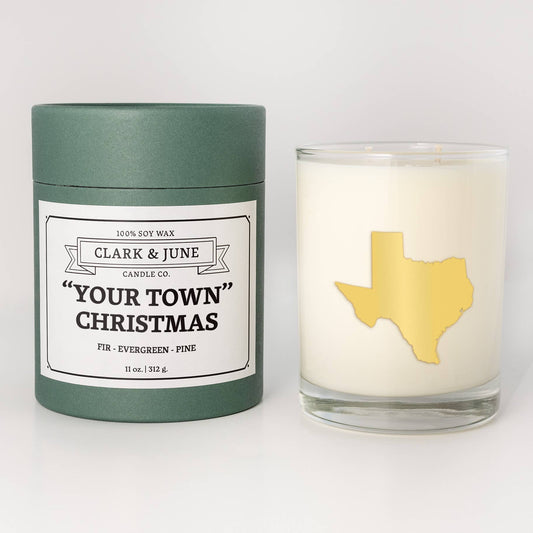 Austin Christmas Custom 11oz Soy Candle - Veranda Cafe & Mercantile