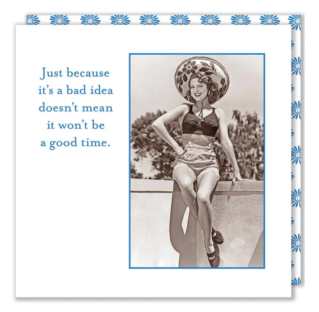 Bad Idea, Good Time Beverage Napkins - Veranda Cafe & Mercantile