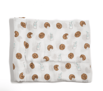 Bamboo Muslin Swaddle Blanket - Cookie Craze - Veranda Cafe & Mercantile