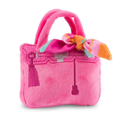 Barkin Bag - *CHIC DOGGIE* Pink w/ Scarf Squeaker Dog Toy - Veranda Cafe & Mercantile
