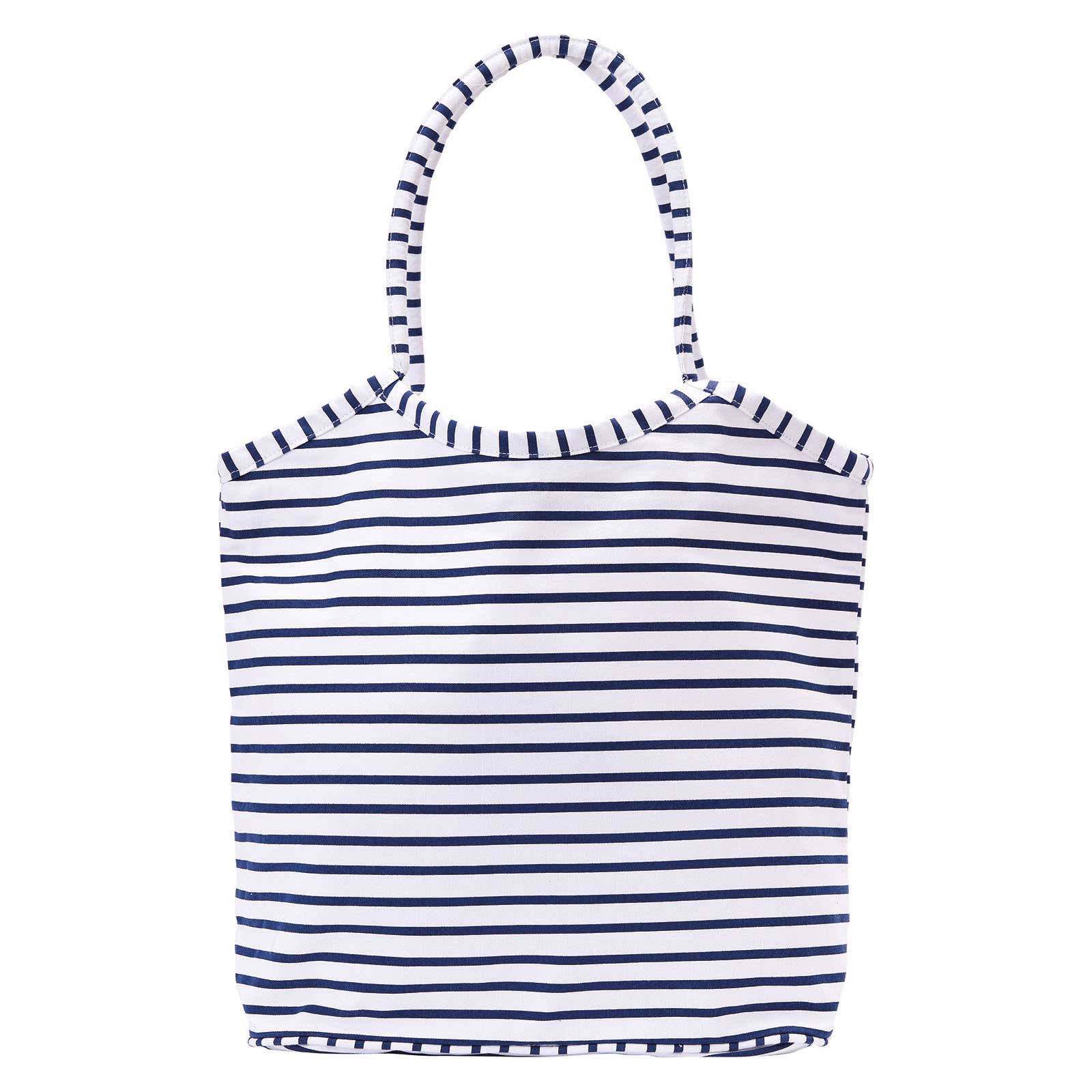 Bateau Stripe Navy Bucket Bag - Veranda Cafe & Mercantile