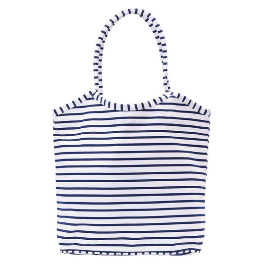 Bateau Stripe Navy Bucket Bag - Veranda Cafe & Mercantile