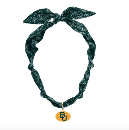 Baylor Bears Logo Bandana Scarf Necklace - Veranda Cafe & Mercantile