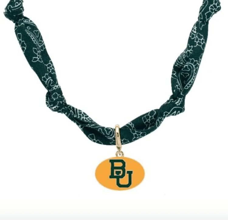 Baylor Bears Logo Bandana Scarf Necklace - Veranda Cafe & Mercantile