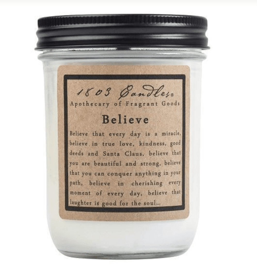 Believe Candle - Veranda Cafe & Mercantile