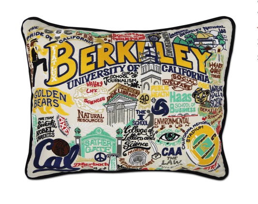 Berkeley, UC (Cal) Embroidered Pillow - Veranda Cafe & Mercantile