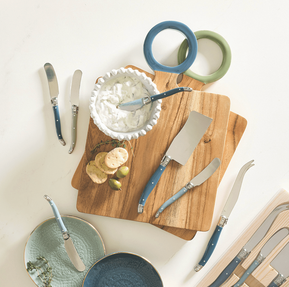 Blue Charcuterie Knives - Set of 3 - Veranda Cafe & Mercantile