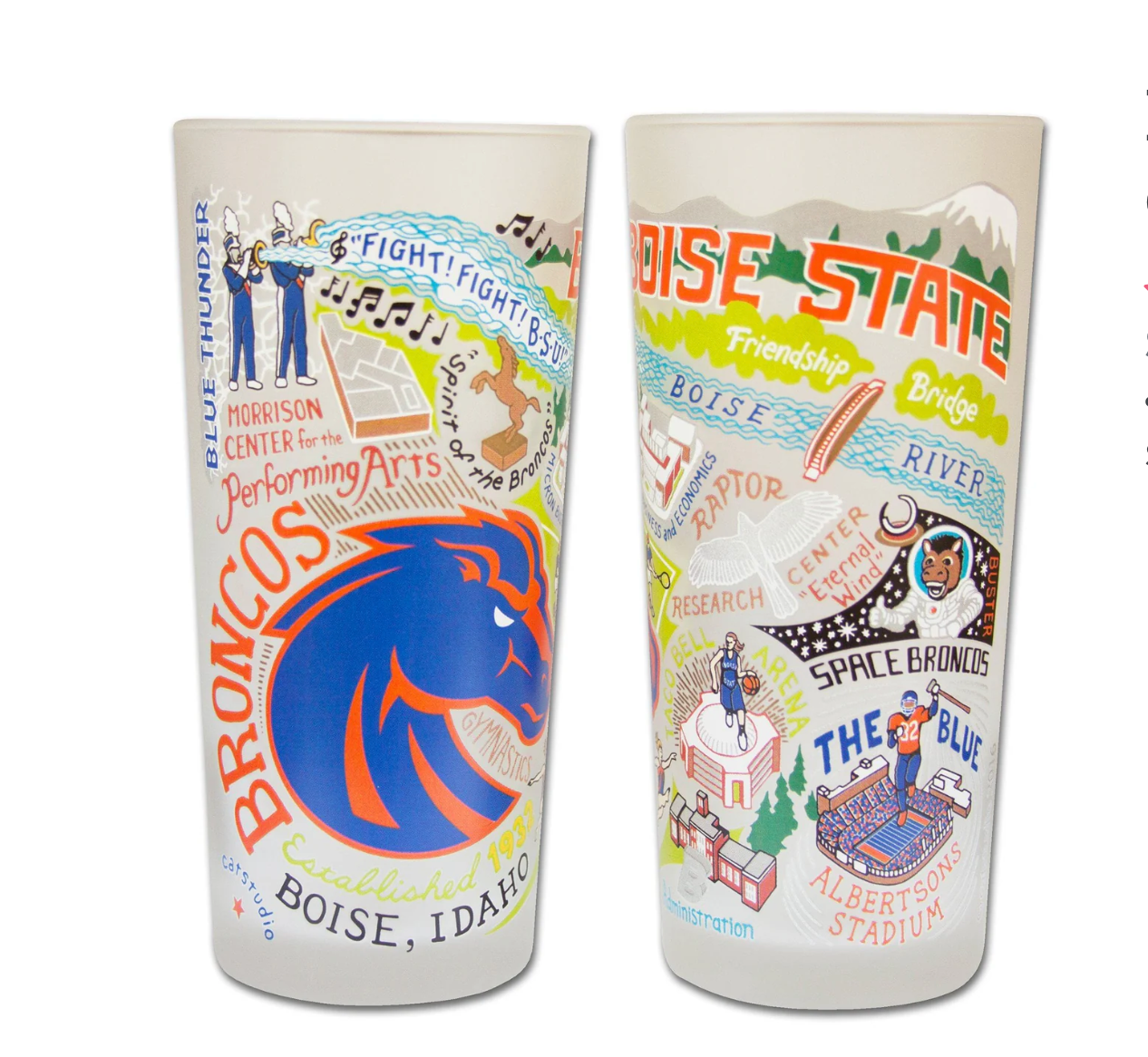 Boise State University Drinking Glass Set - Veranda Cafe & Mercantile