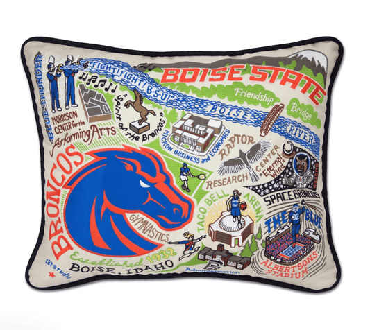 Boise State University Embroidered Pillow - Veranda Cafe & Mercantile