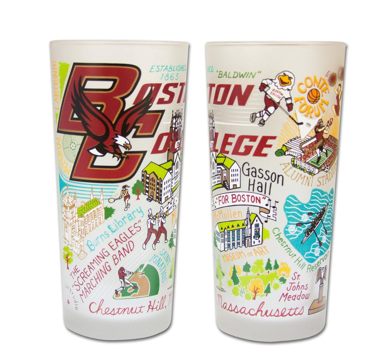 Boston College Drinking Glass Set - Veranda Cafe & Mercantile