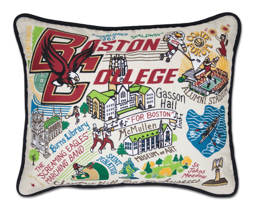 Boston College Embroidered Pillow - Veranda Cafe & Mercantile