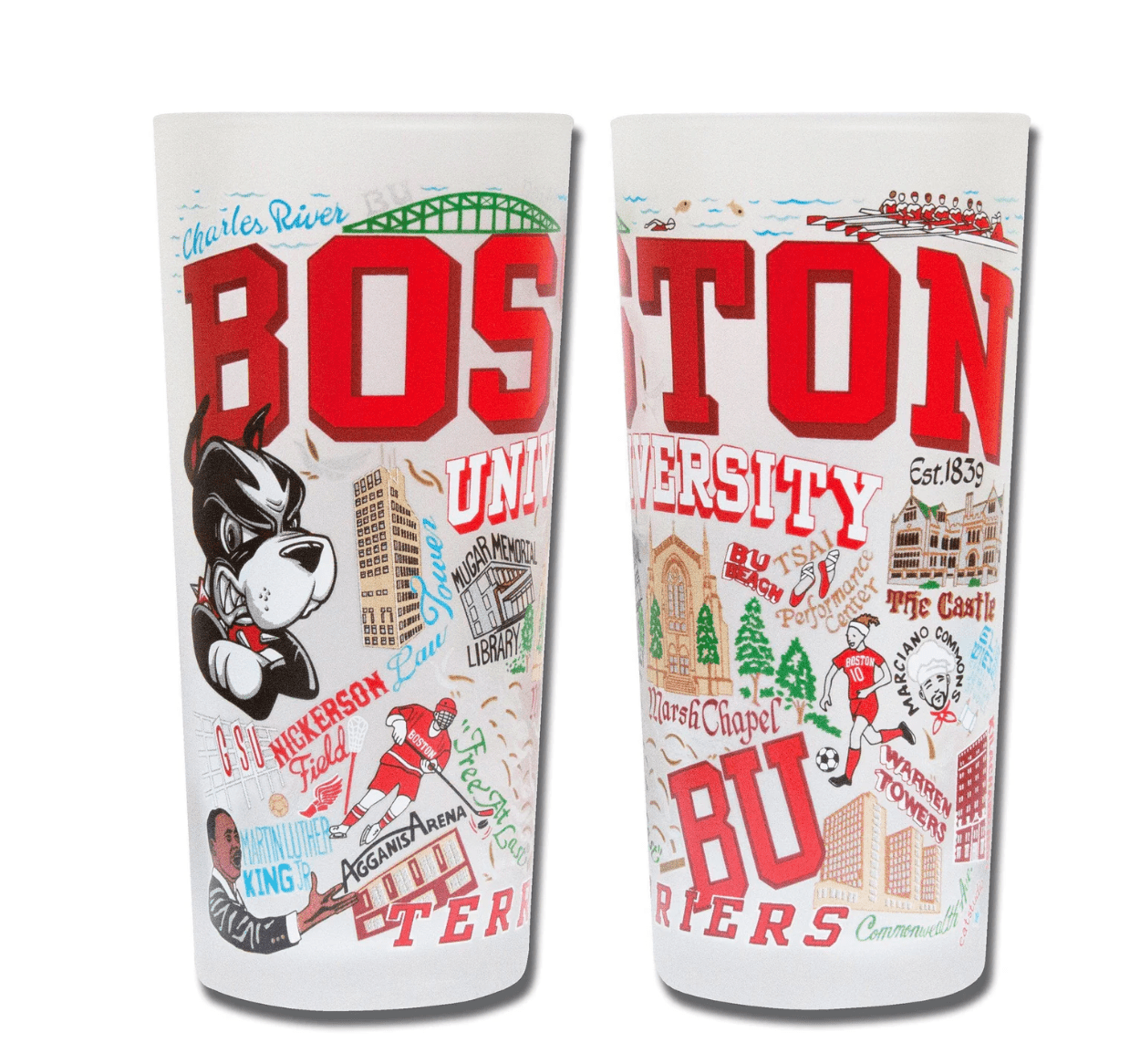 Boston University Drinking Glass Set - Veranda Cafe & Mercantile