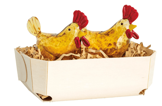 Brown Glass Tortoise Chicken Salt and Pepper Shaker Set - Veranda Cafe & Mercantile