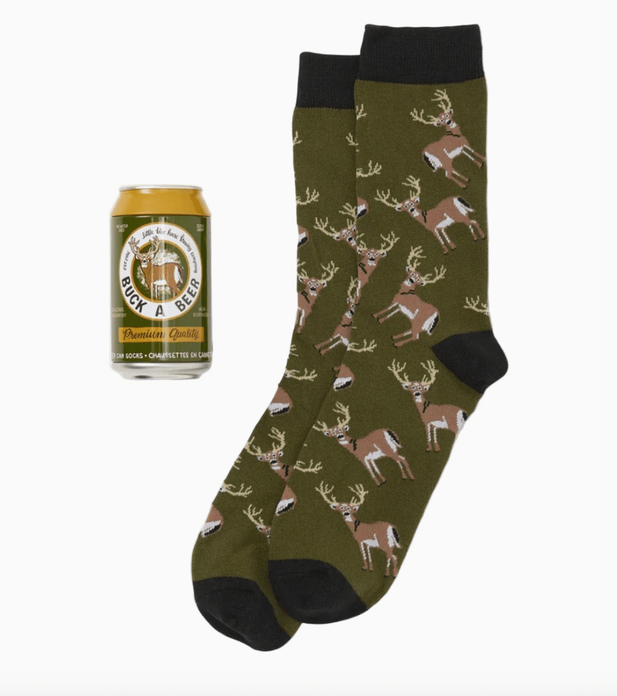 Buck a Beer Men's Beer Can Socks - Veranda Cafe & Mercantile