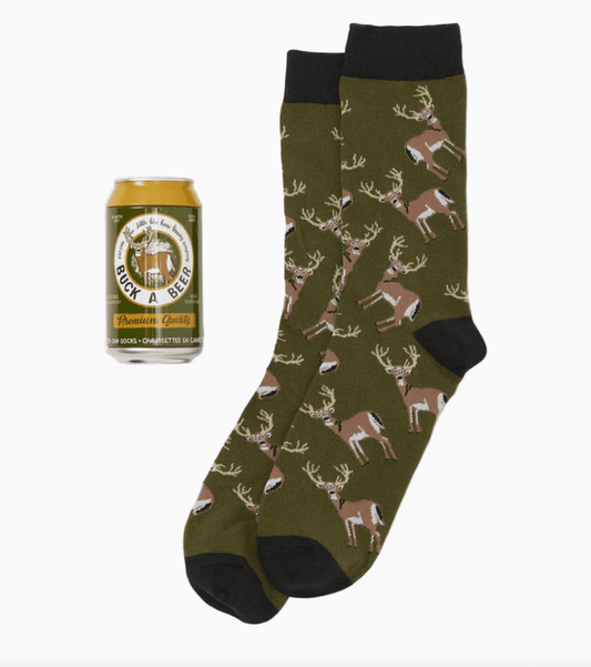 Buck a Beer Men's Beer Can Socks - Veranda Cafe & Mercantile