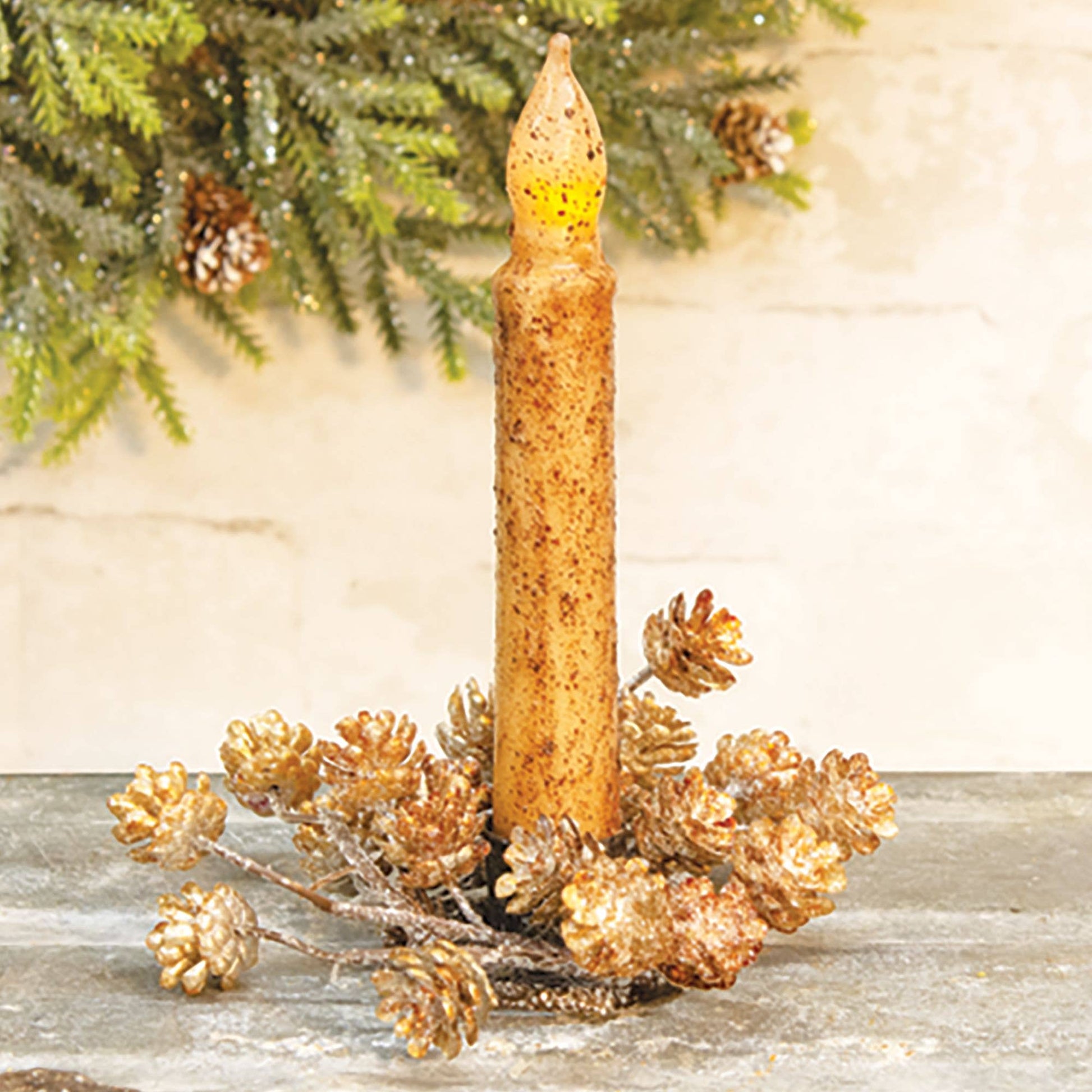 Burnt Ivory Timer Taper, 6" - Veranda Cafe & Mercantile