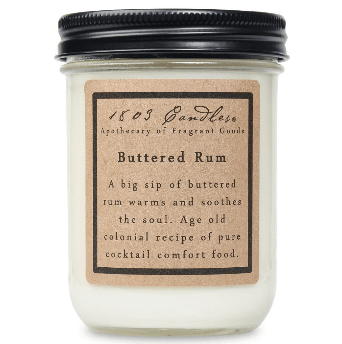 Buttered Rum Soy Candle - Veranda Cafe & Mercantile