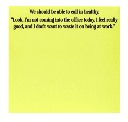 Call In Healthy Sticky Notes - Veranda Cafe & Mercantile