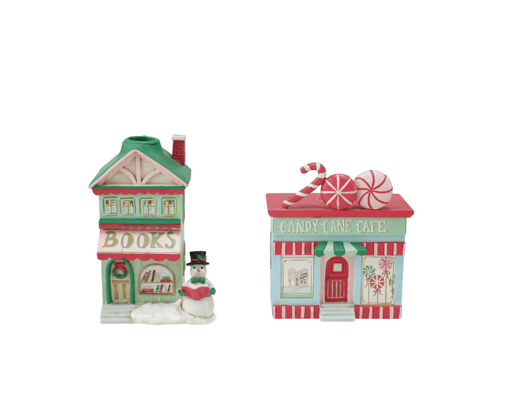 Candy Shop & Book Shop Resin Taper Holder - Veranda Mercantile