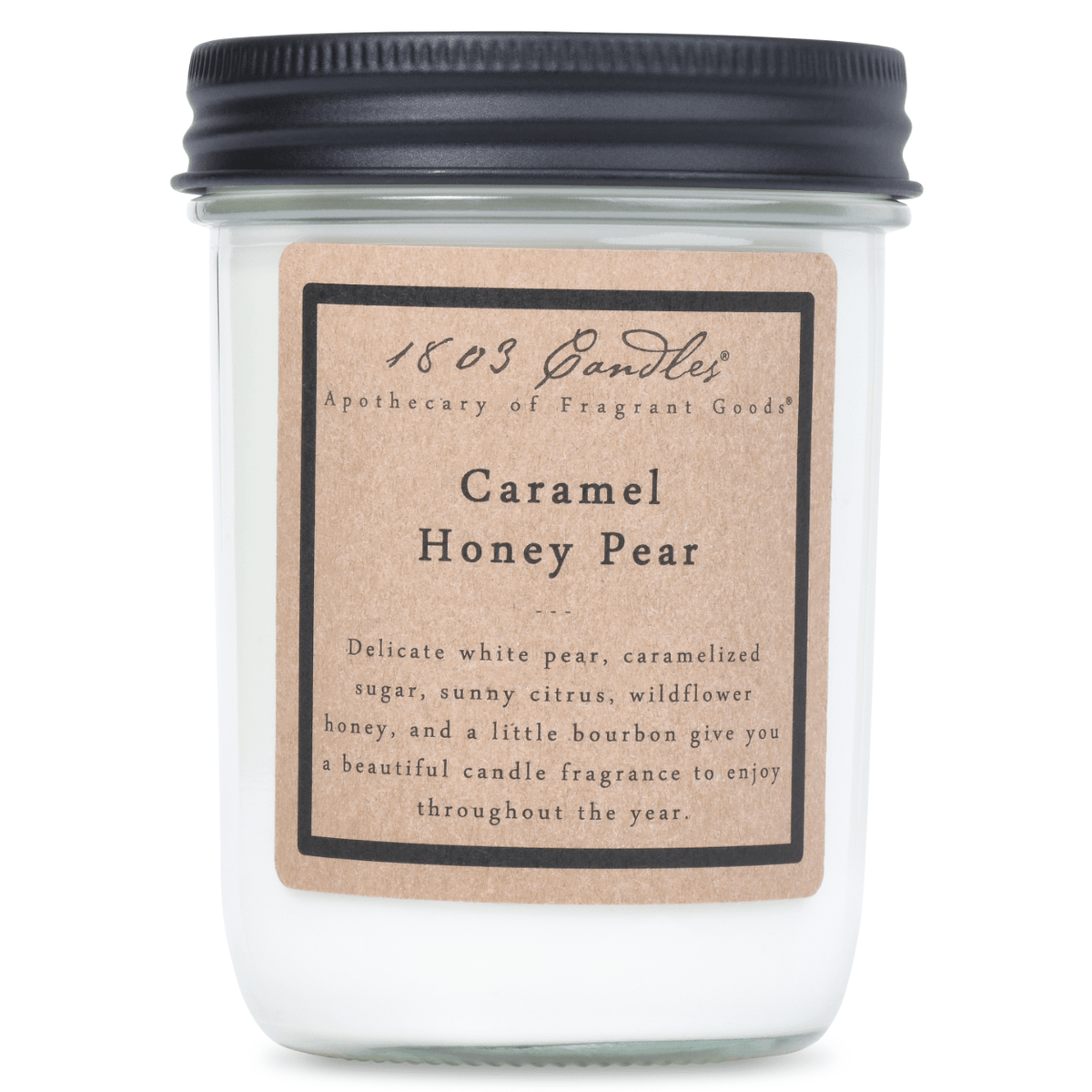 Caramel Honey Pear Soy Candle - Veranda Cafe & Mercantile