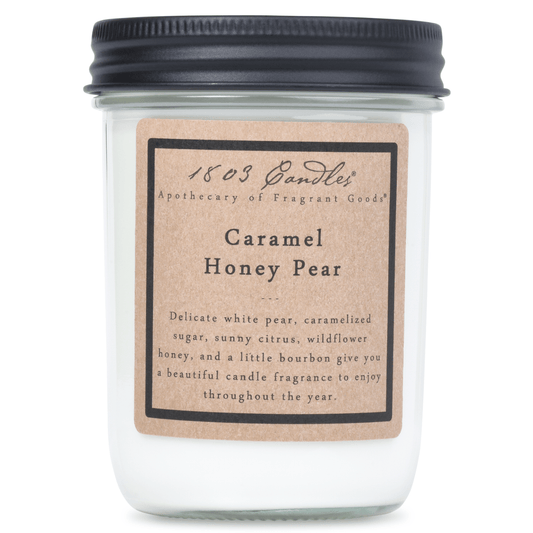 Caramel Honey Pear Soy Candle - Veranda Cafe & Mercantile