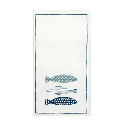 Ceramic Guest Napkin Tray + Napkins - Fish - Veranda Cafe & Mercantile