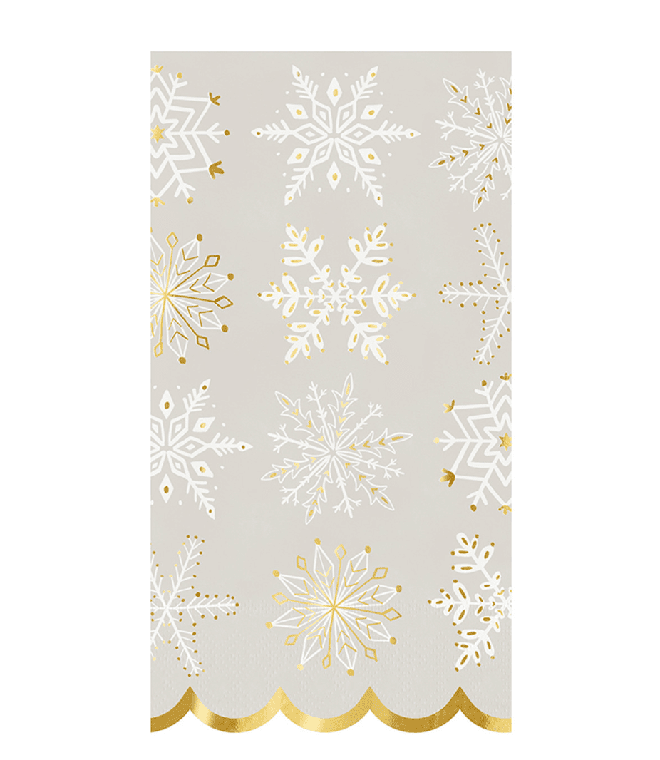 Ceramic Guest Napkin Tray + Napkins - Snowflakes - Veranda Cafe & Mercantile