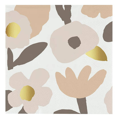 Ceramic Napkin Tray + Napkin - Blush Flowers - Veranda Cafe & Mercantile