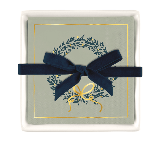 Ceramic Napkin Tray + Napkins - Joy - Veranda Cafe & Mercantile