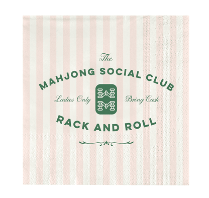 Ceramic Napkin Tray + Napkins - Mahjong Social Club - Veranda Cafe & Mercantile