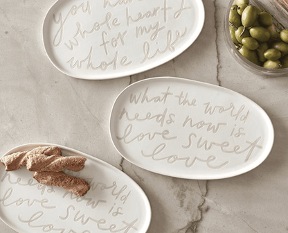 Ceramic Platter - Sweet Love - Veranda Cafe & Mercantile