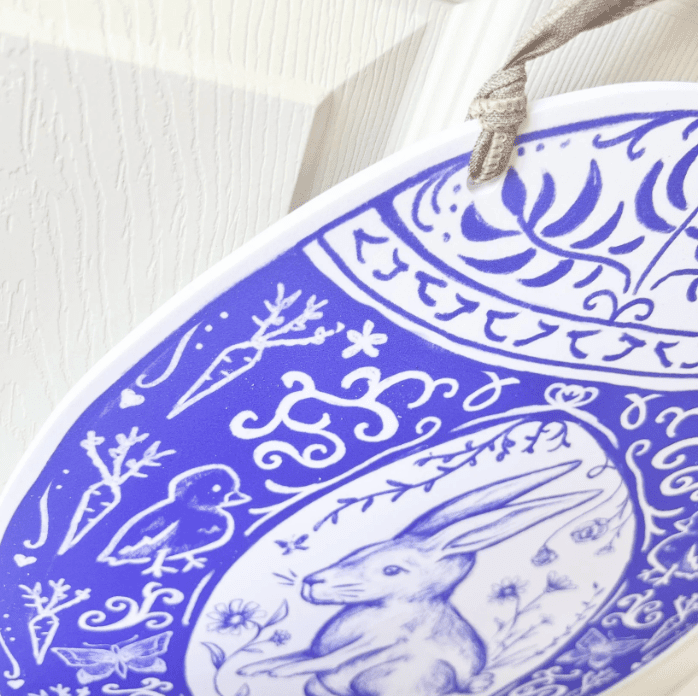 Chinoiserie Easter Egg Door Hanger - Veranda Cafe & Mercantile