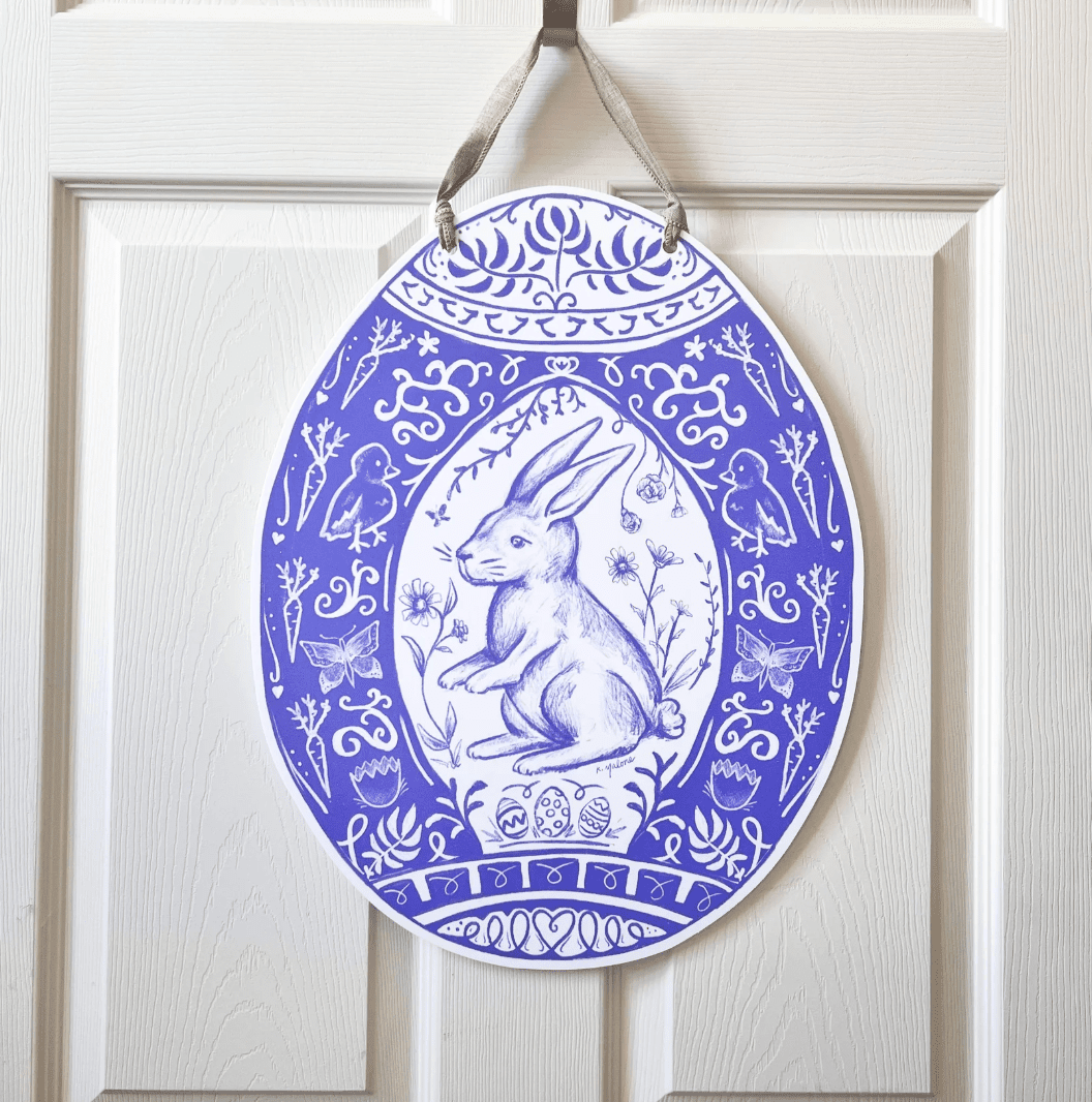 Chinoiserie Easter Egg Door Hanger - Veranda Cafe & Mercantile
