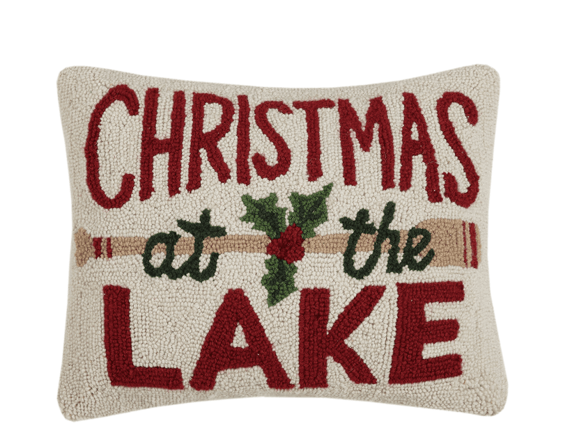 Christmas At The Lake Hook Pillow - Veranda Cafe & Mercantile