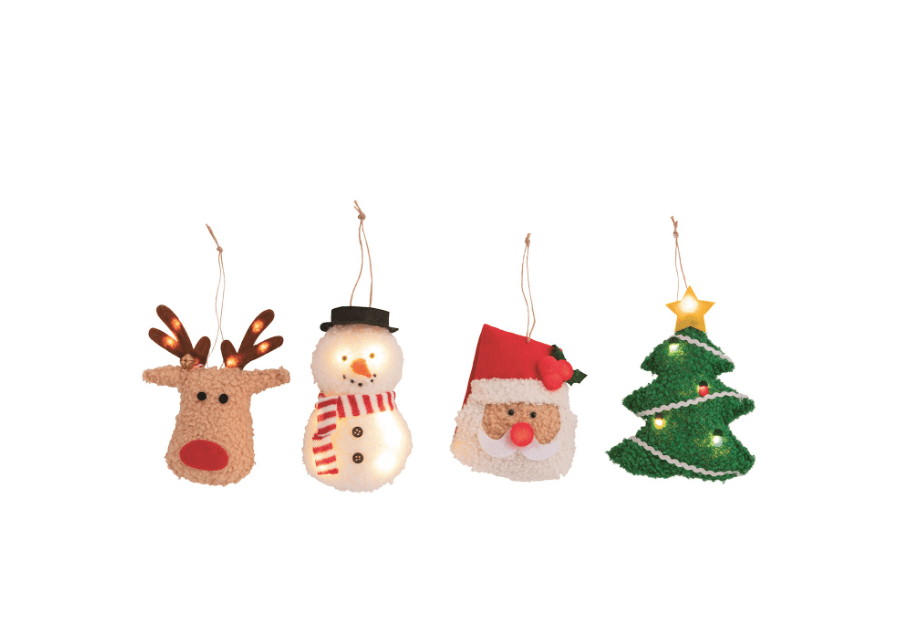 Christmas Light - Up Plush Ornaments - Veranda Cafe & Mercantile
