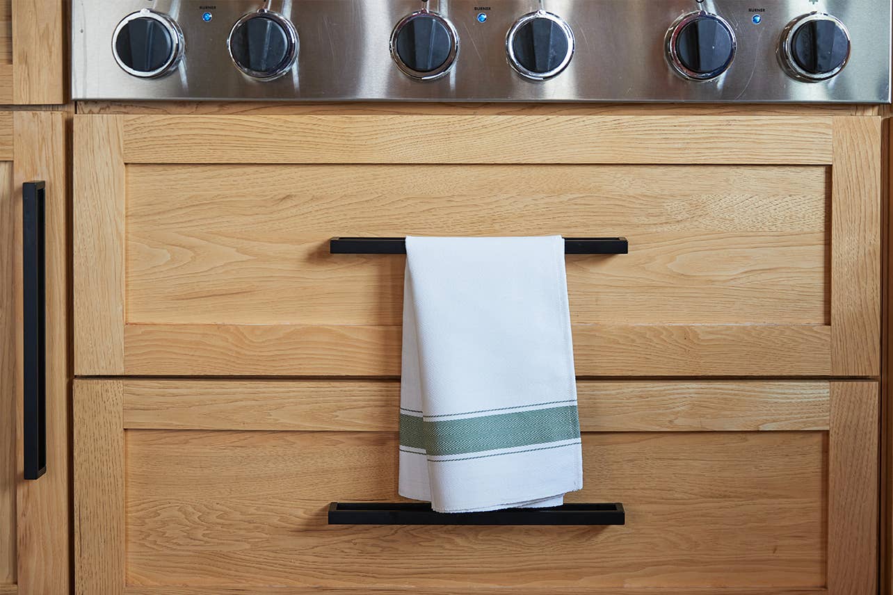 Classic Italian Kitchen Towel - Herringbone Green - Veranda Cafe & Mercantile
