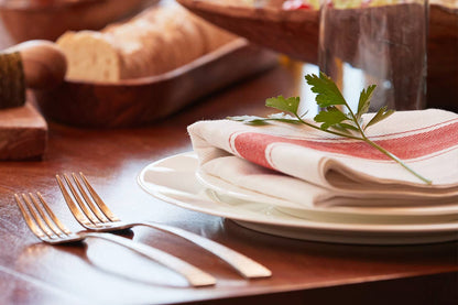 Classic Italian Kitchen Towel - Herringbone Red - Veranda Cafe & Mercantile