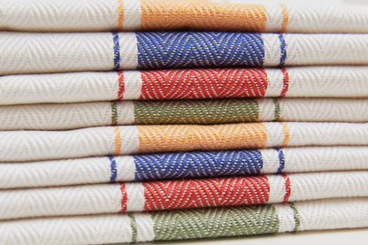 Classic Italian Kitchen Towel - Herringbone Red - Veranda Cafe & Mercantile