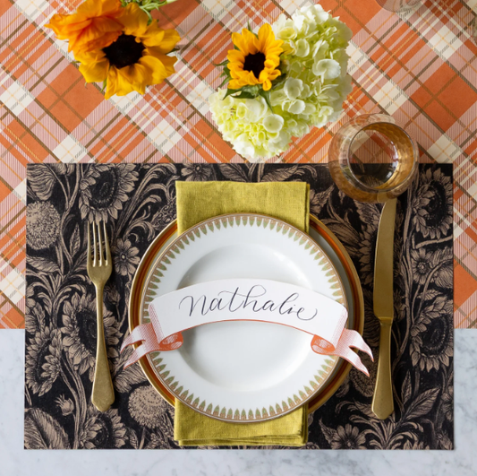 Classic Orange Banner Table Accent - Set of 12 - Veranda Cafe & Mercantile