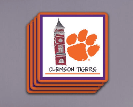 Clemson University 4pc Coaster - Veranda Cafe & Mercantile